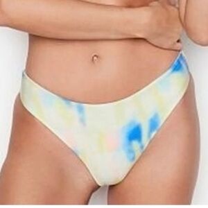 NWT Free people x Aila Blue  Acid Tie  Dye Bikini Bottom Sz L